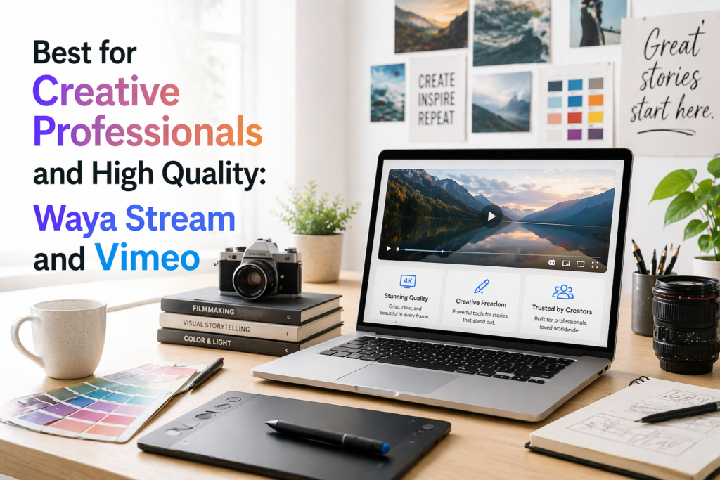 Best for Creative Professionals and High Quality: Waya Stream and Vimeo