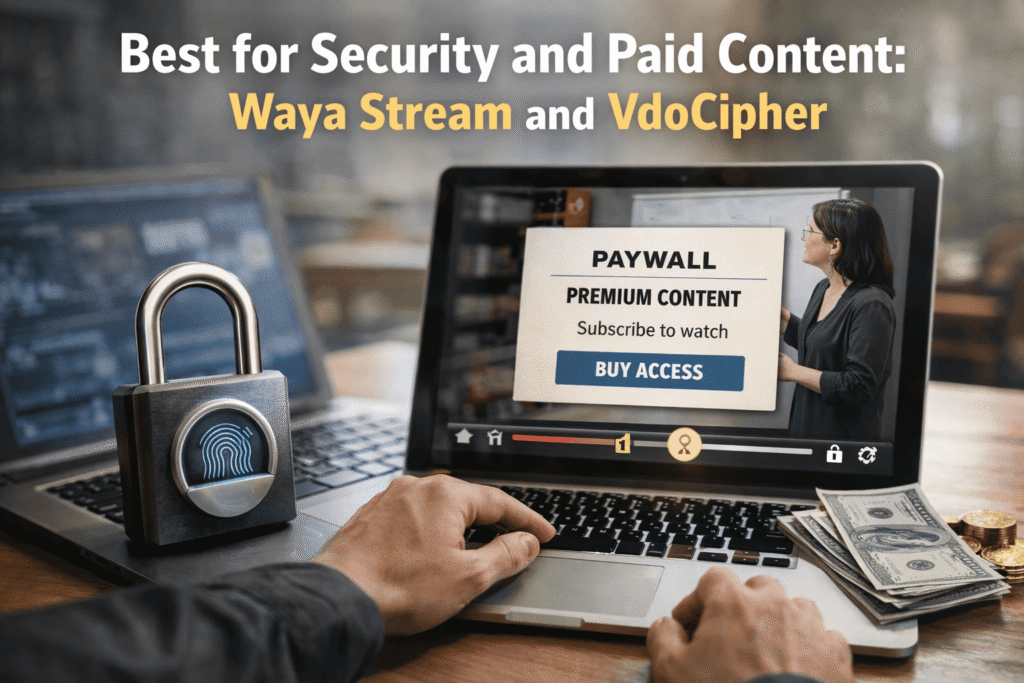 Best for Security and Paid Content: Waya Stream and VdoCipher