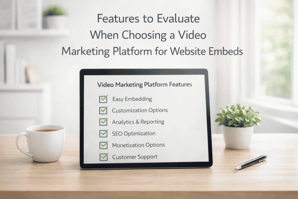 Features to Evaluate When Choosing a Video Marketing Platform for Website Embeds