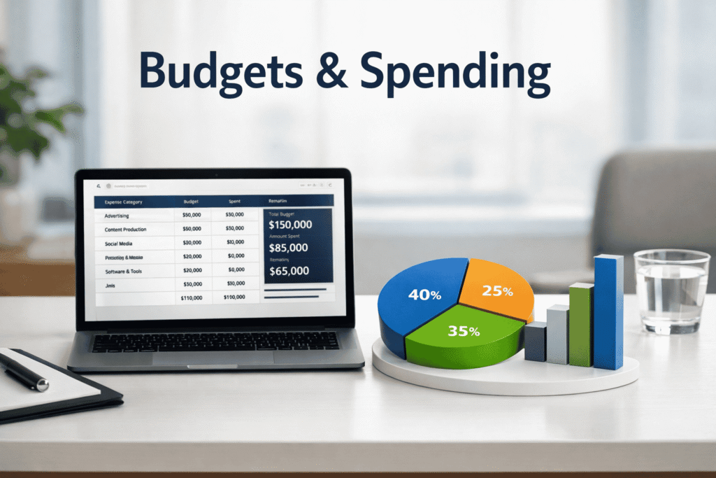 Budget and spending video marketing statistics